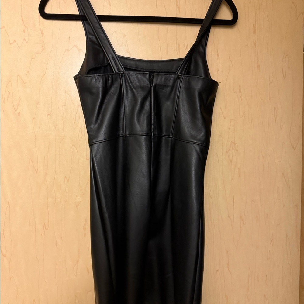 Abercrombie & Fitch Black faux leather dress Size XS - Picture 2 of 3